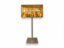 messe.shop 55" Full HD screen on a stand, ideal for trade shows and events, offering brilliant picture quality.