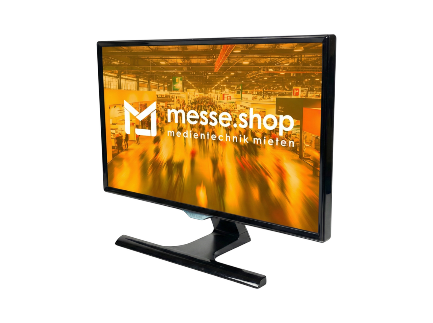messe.shop 24-inch Full HD display for rent, ideal for trade shows and events, offering sharp images and vibrant colors.