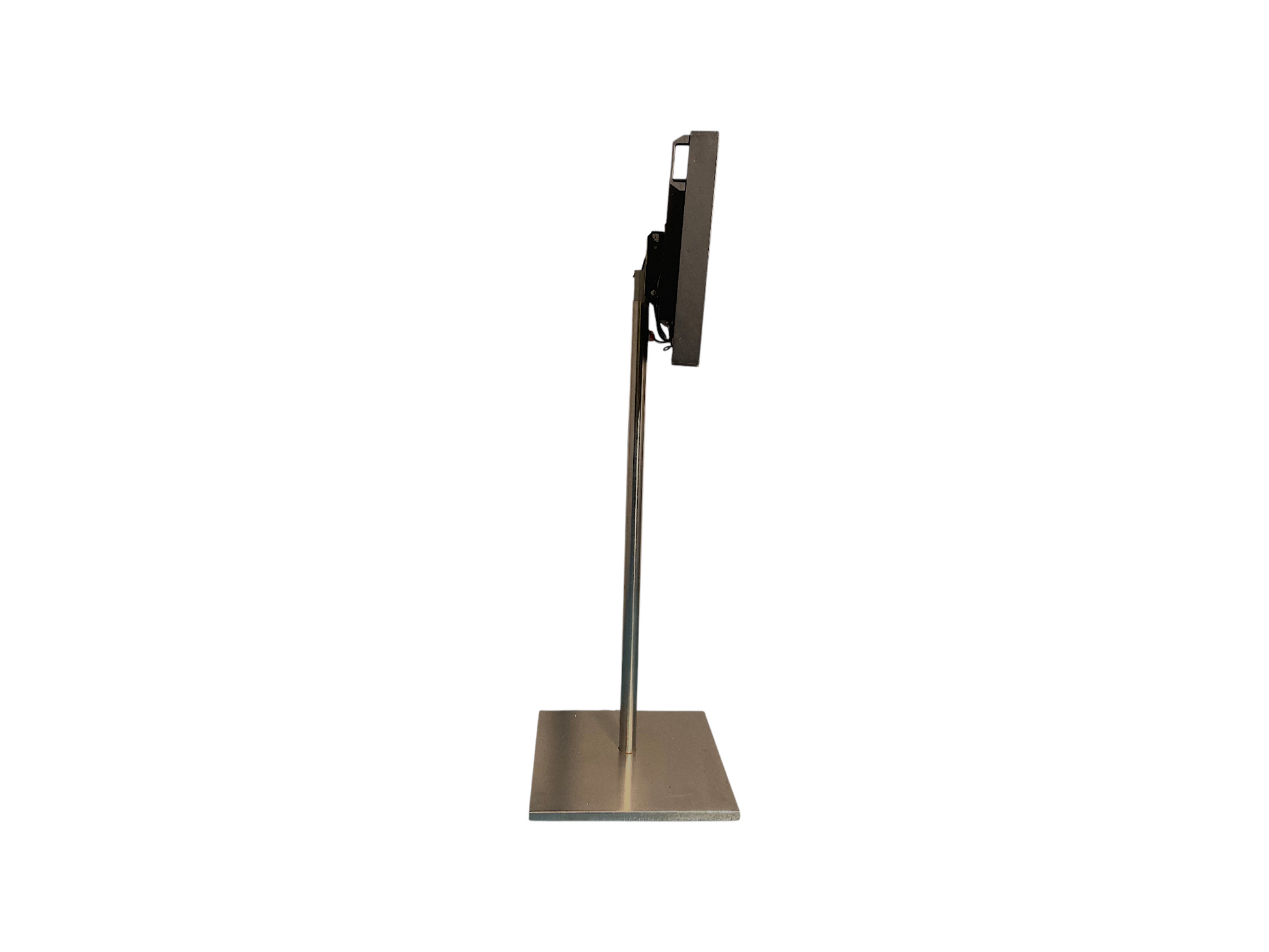 messe.shop 42 inch black multitouch screen on a silver stand for interactive presentations