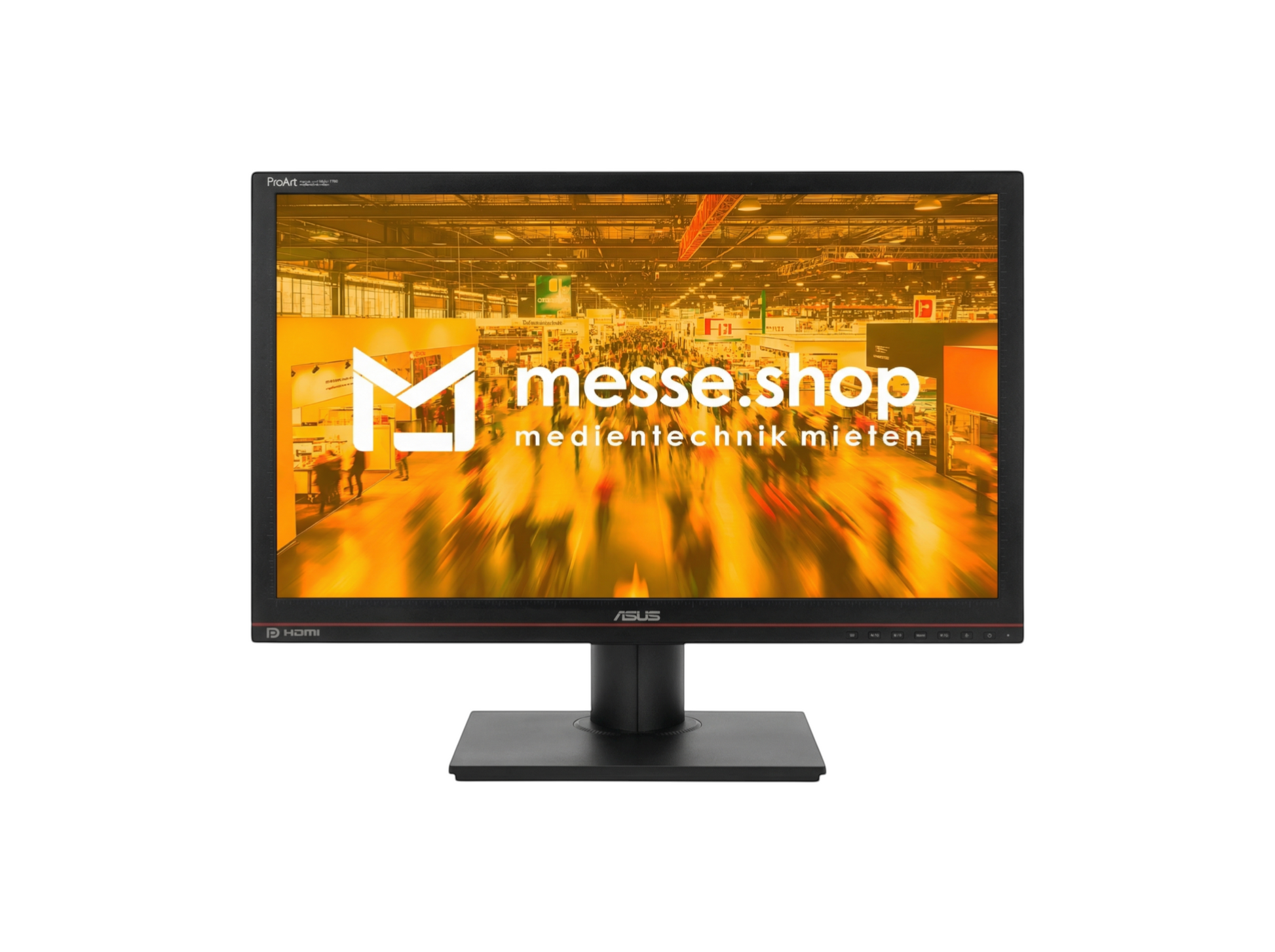messe.shop 24-inch Full HD monitor for trade shows and events, brilliant image quality, professional display.
