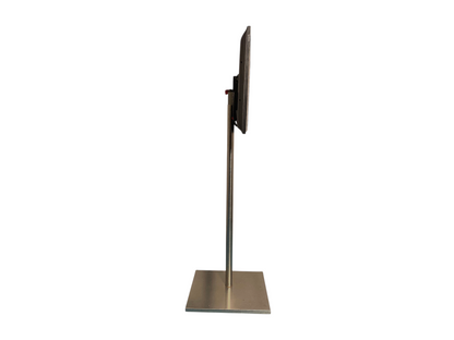 messe.shop 50 inch Full HD screen on a silver stand, ideal for trade shows and events.